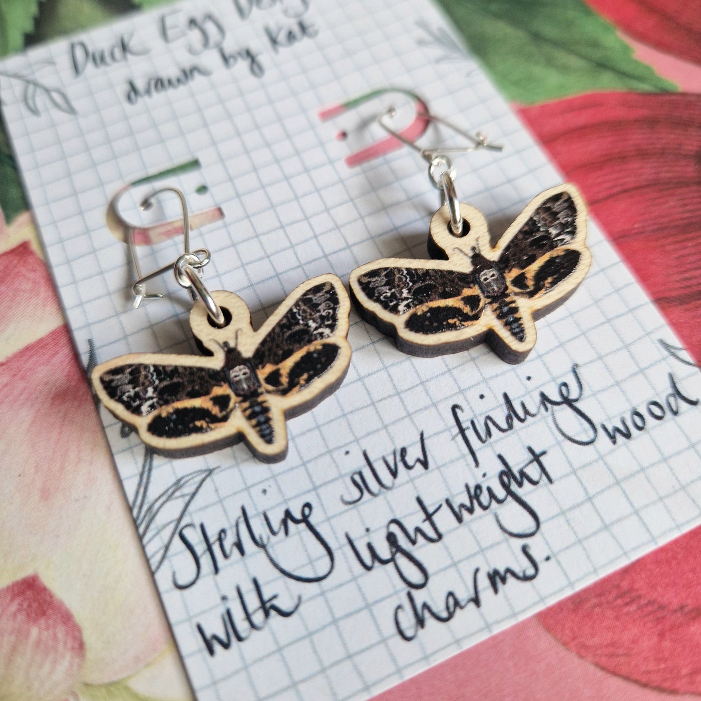 Death Head Moth Earrings