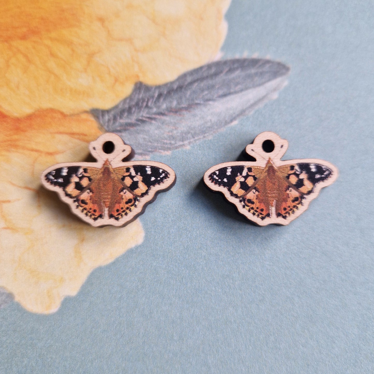 Painted Lady Butterfly Earrings