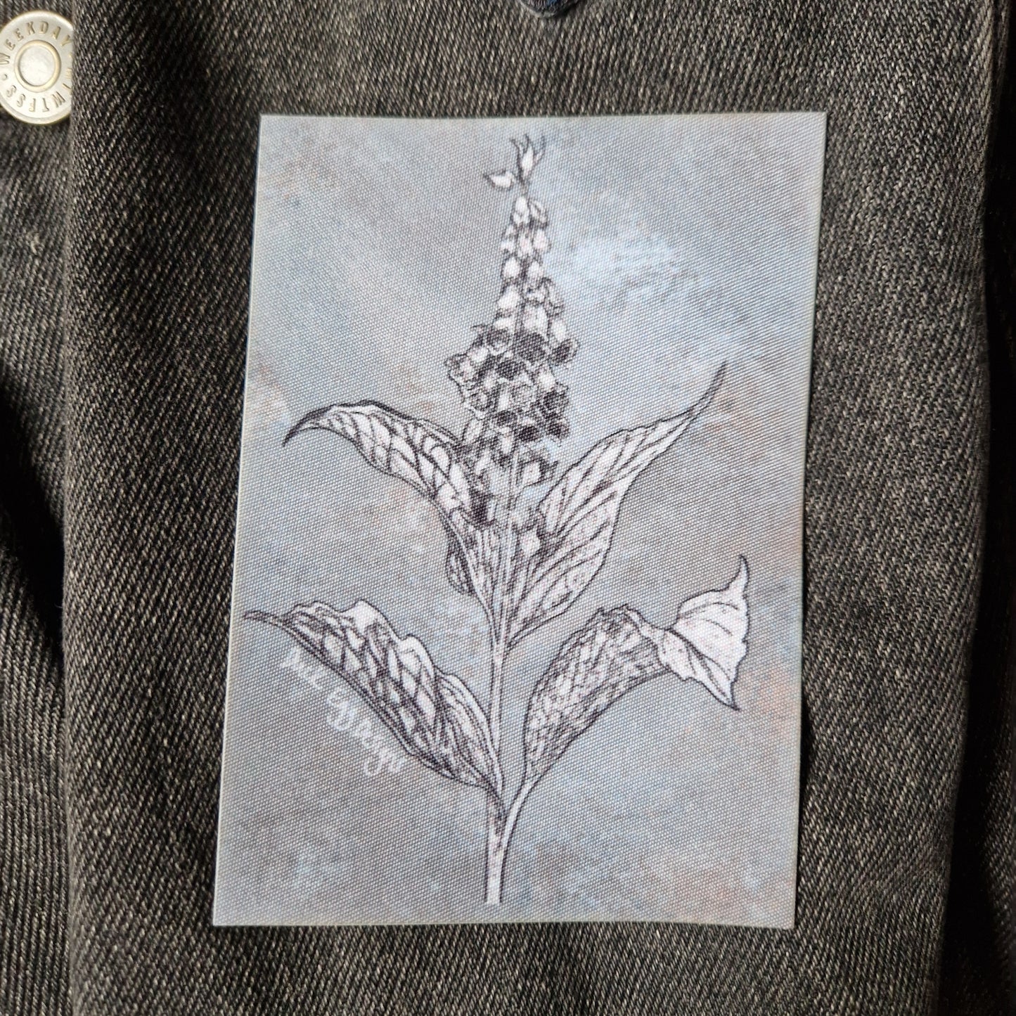 Foxglove Iron On Patch