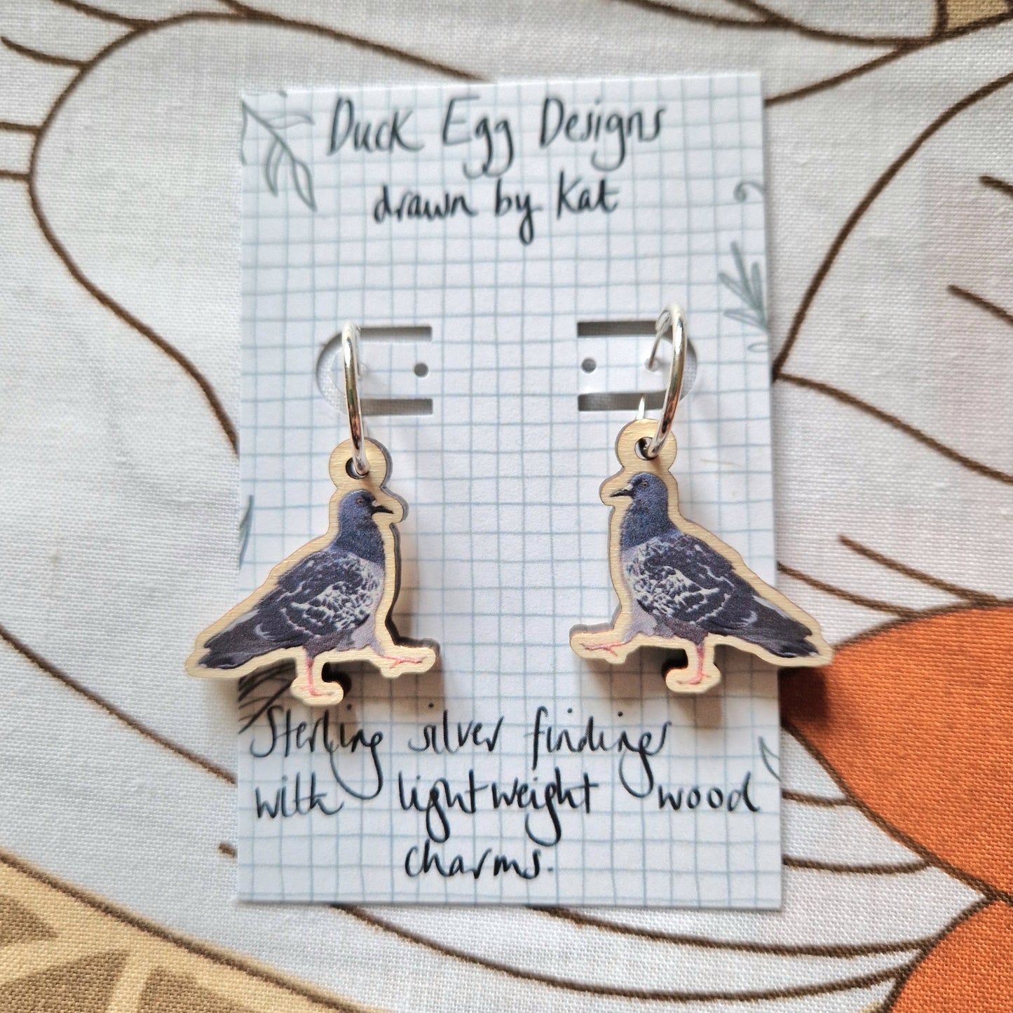 Pigeon Earrings