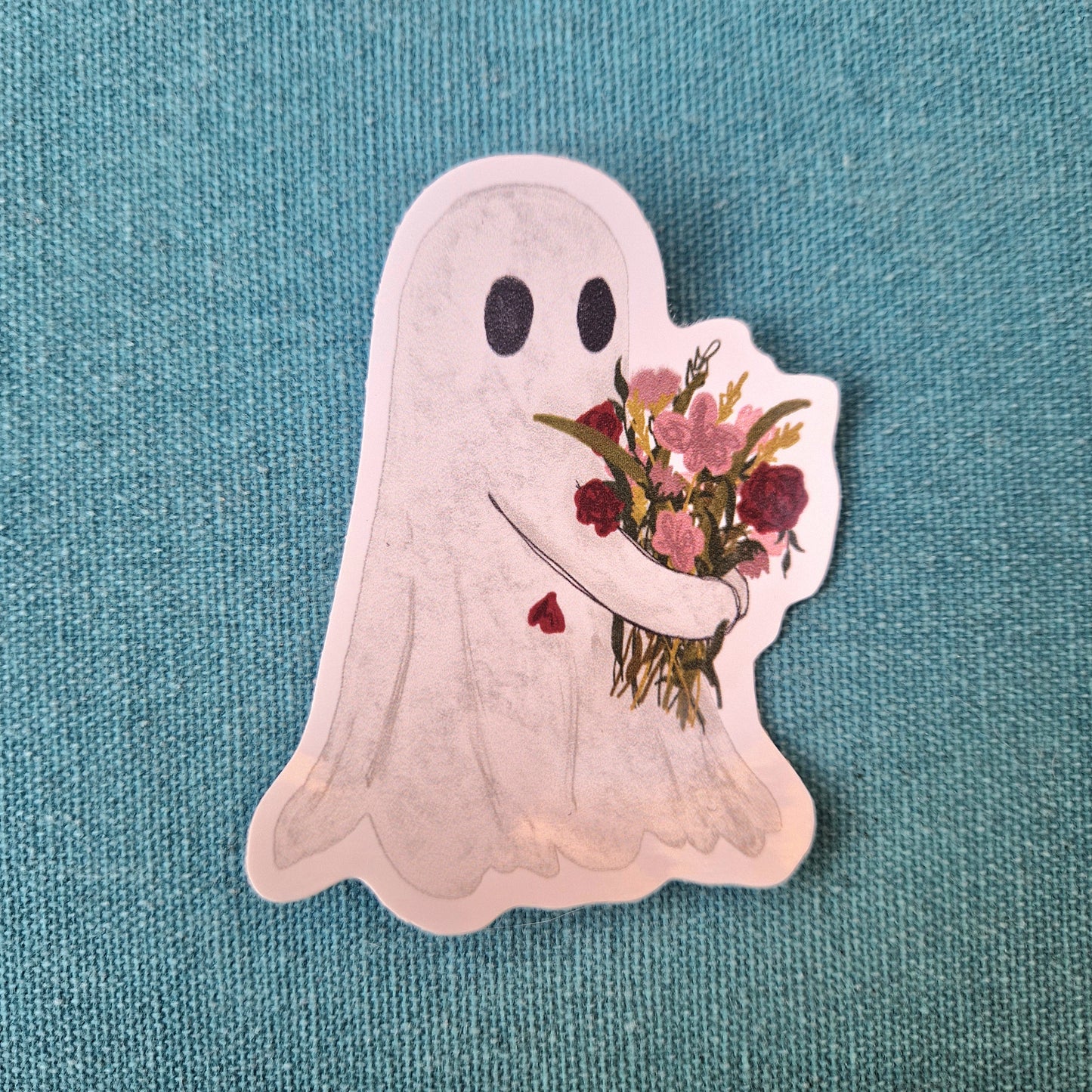 Flower Ghost Waterproof Vinyl Sticker