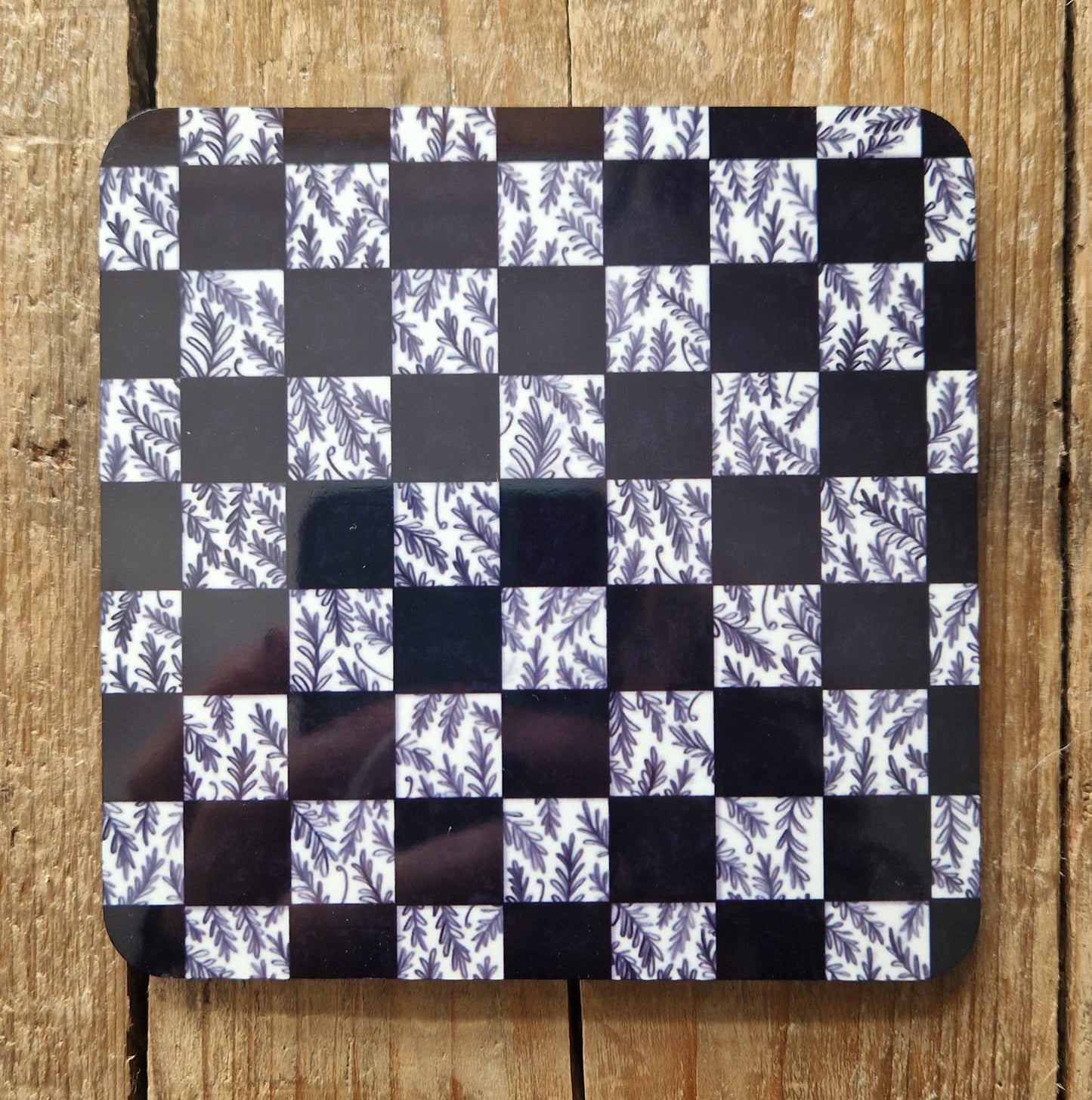 Square Checkered Vine Coaster