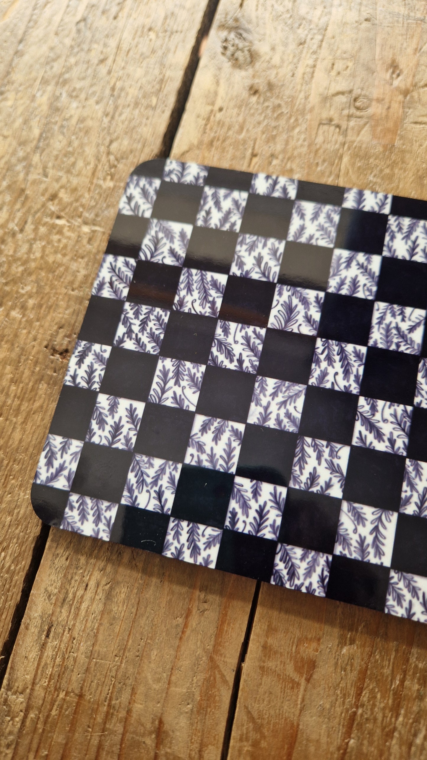 Square Checkered Vine Coaster