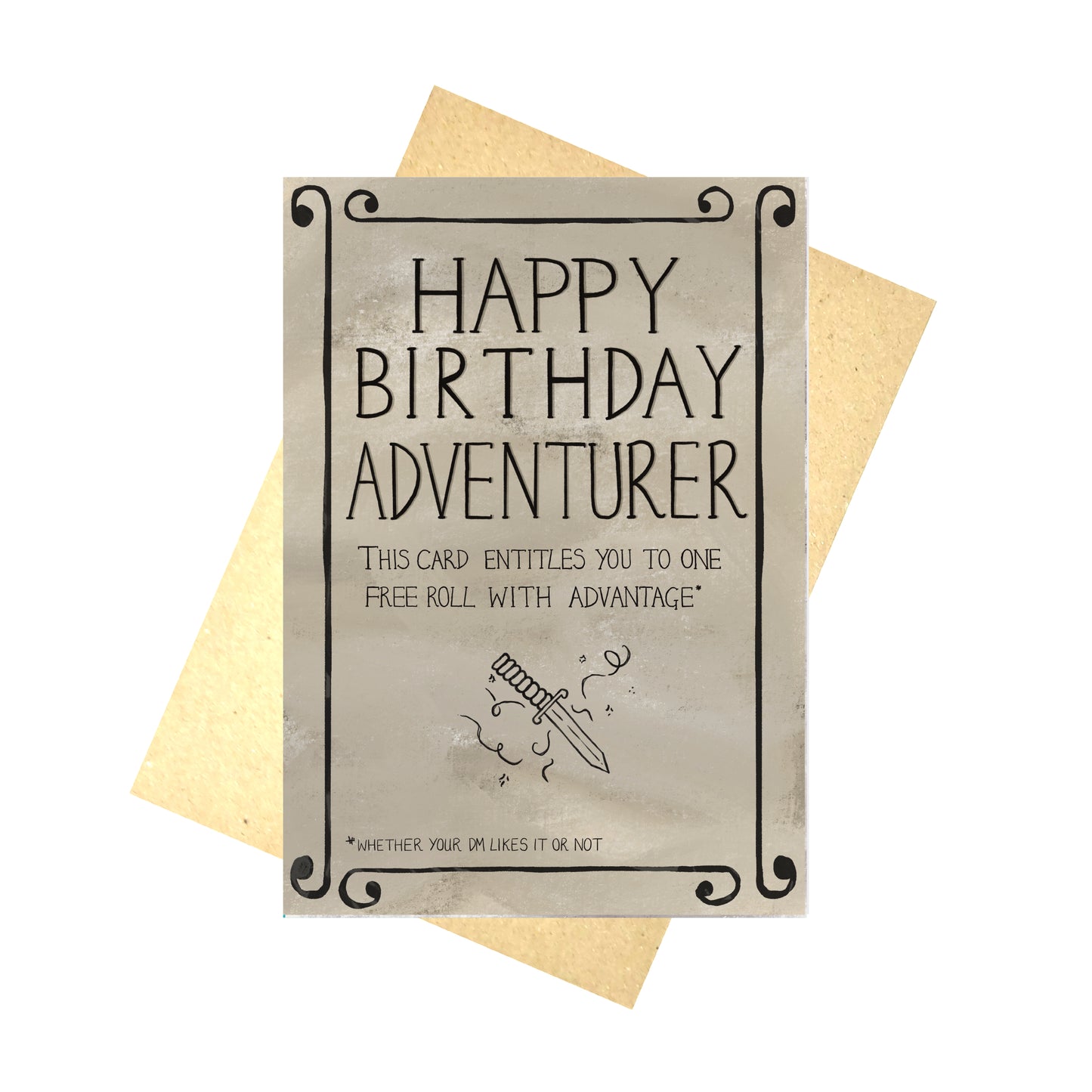 Happy Birthday Adventurer D&D Card