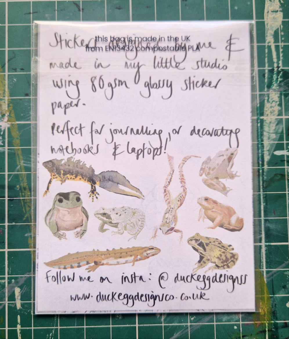 Frog, Newt & Toad Sticker Set