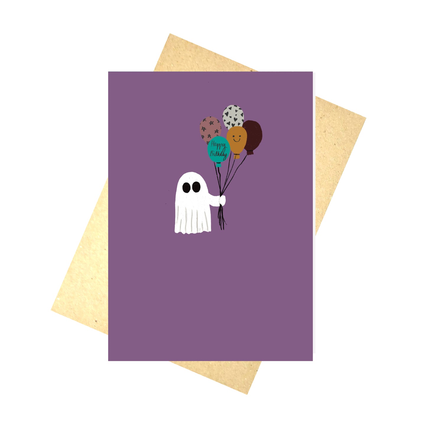 Happy Birthday Ghost Balloons Card