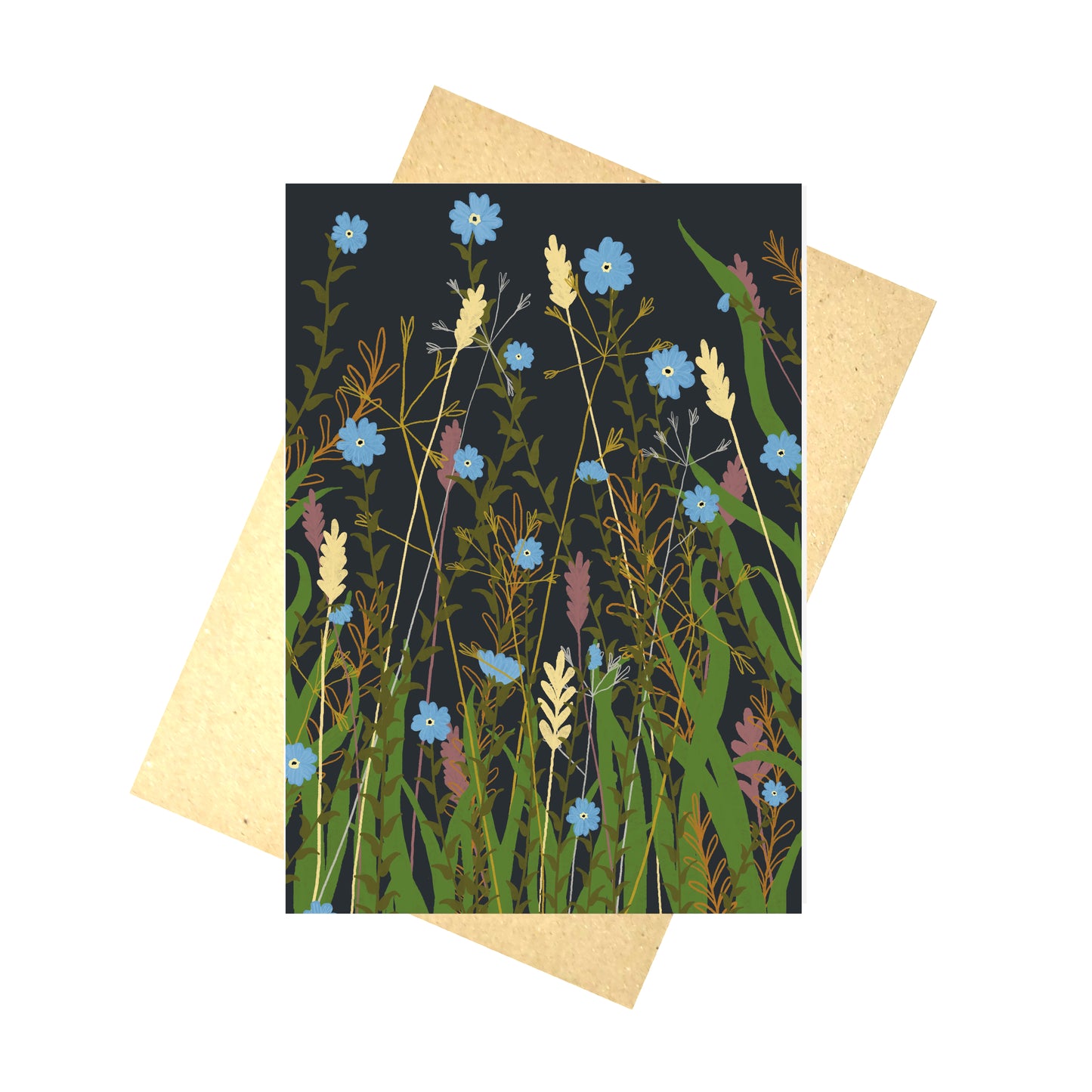 Forget-me-not Flower Field Card