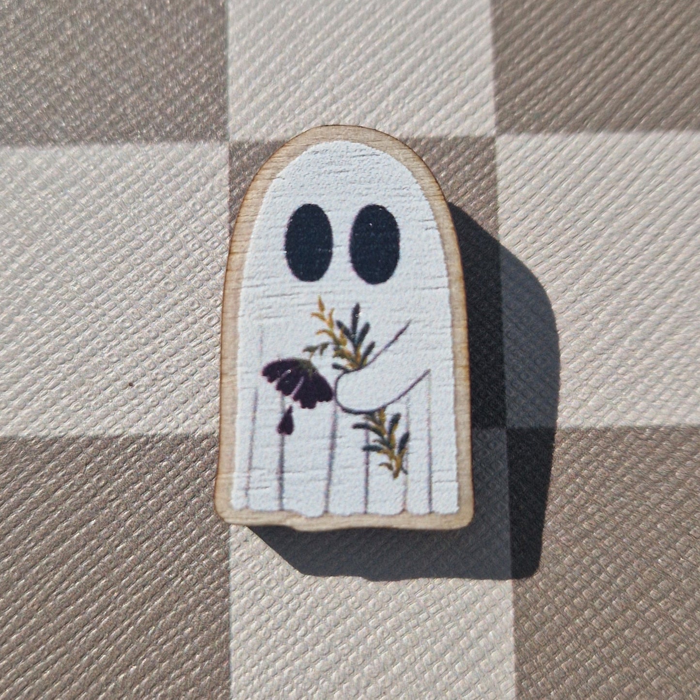 Flower Ghost Mini Magnet