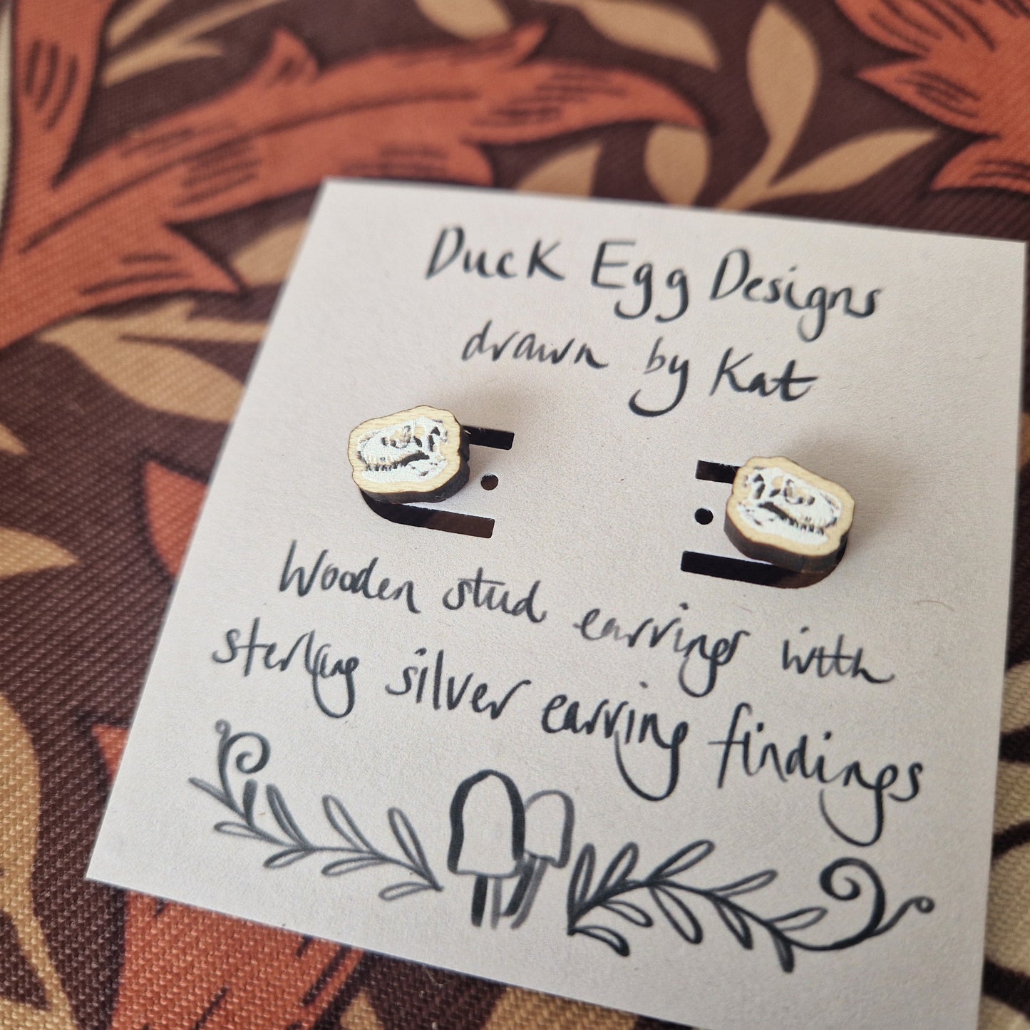 T-rex Skull Stud Earrings