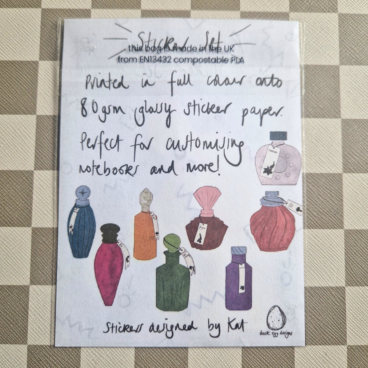 Poison Bottle Sticker Set