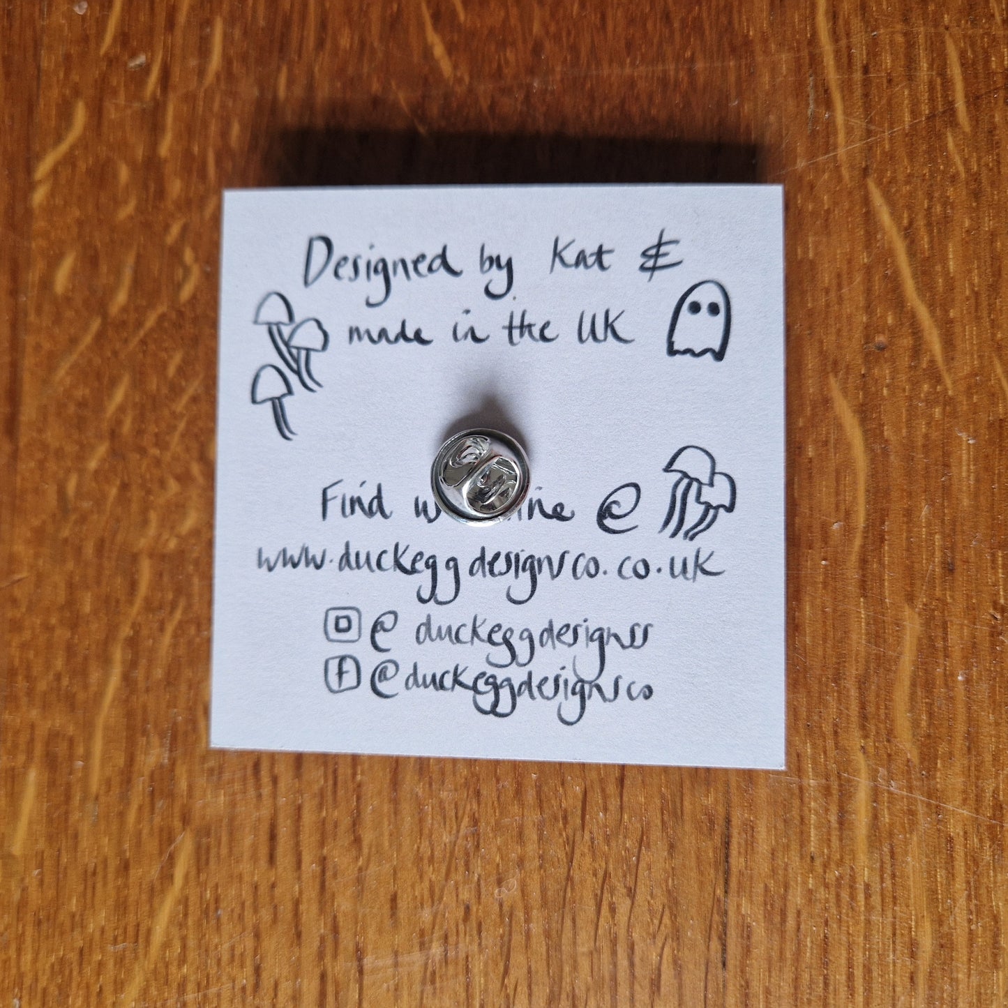 Spiderweb Ghost Pin Badge