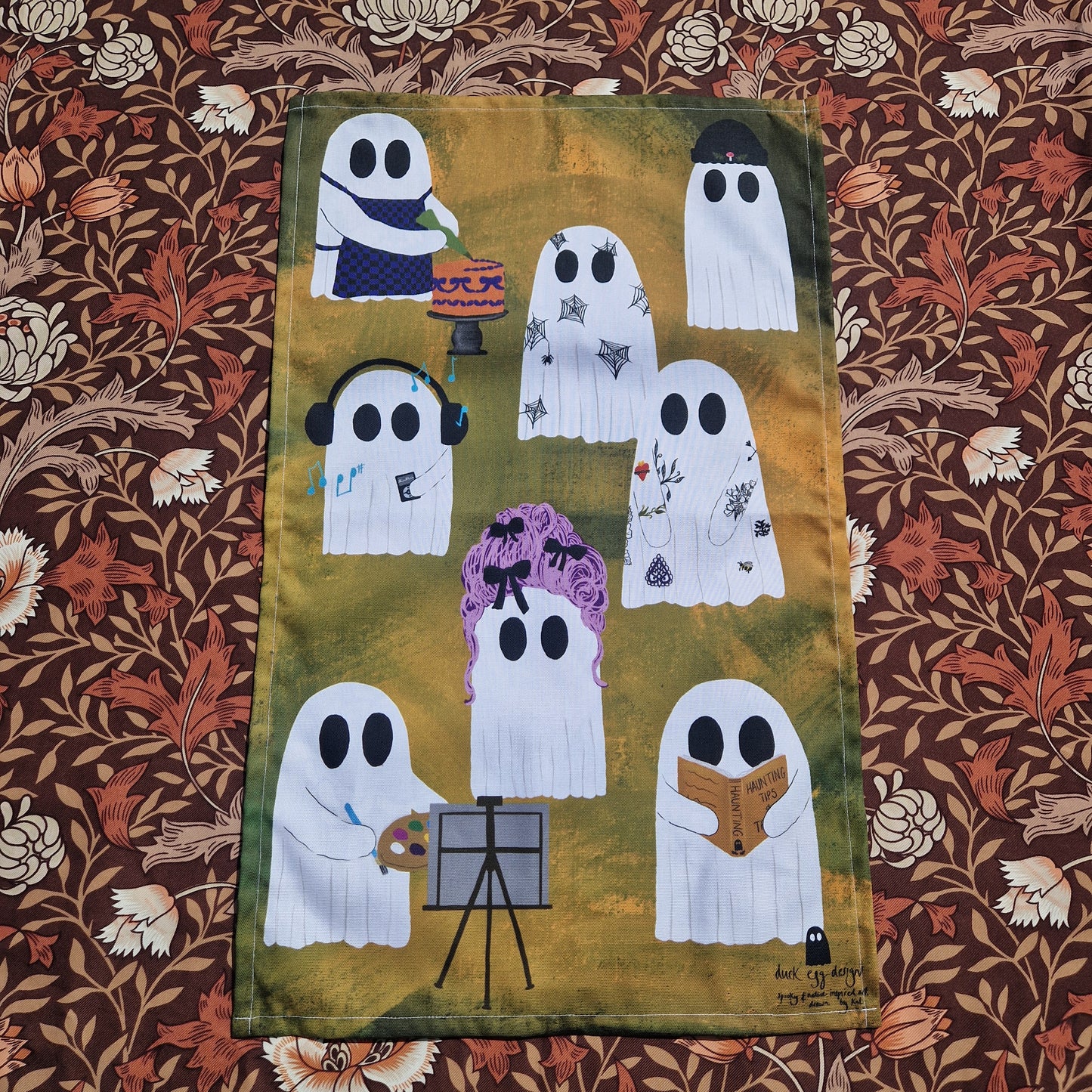 A Horde of Ghouls Ghost Tea Towel