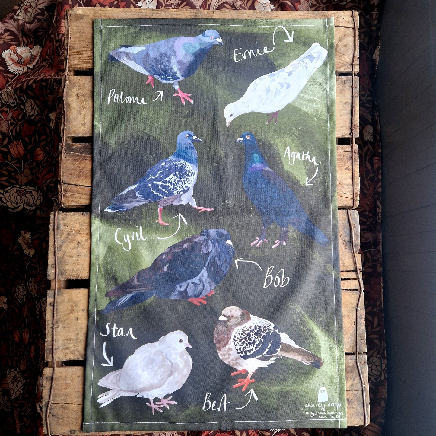 A Flock Of Pigeons Tea Towel