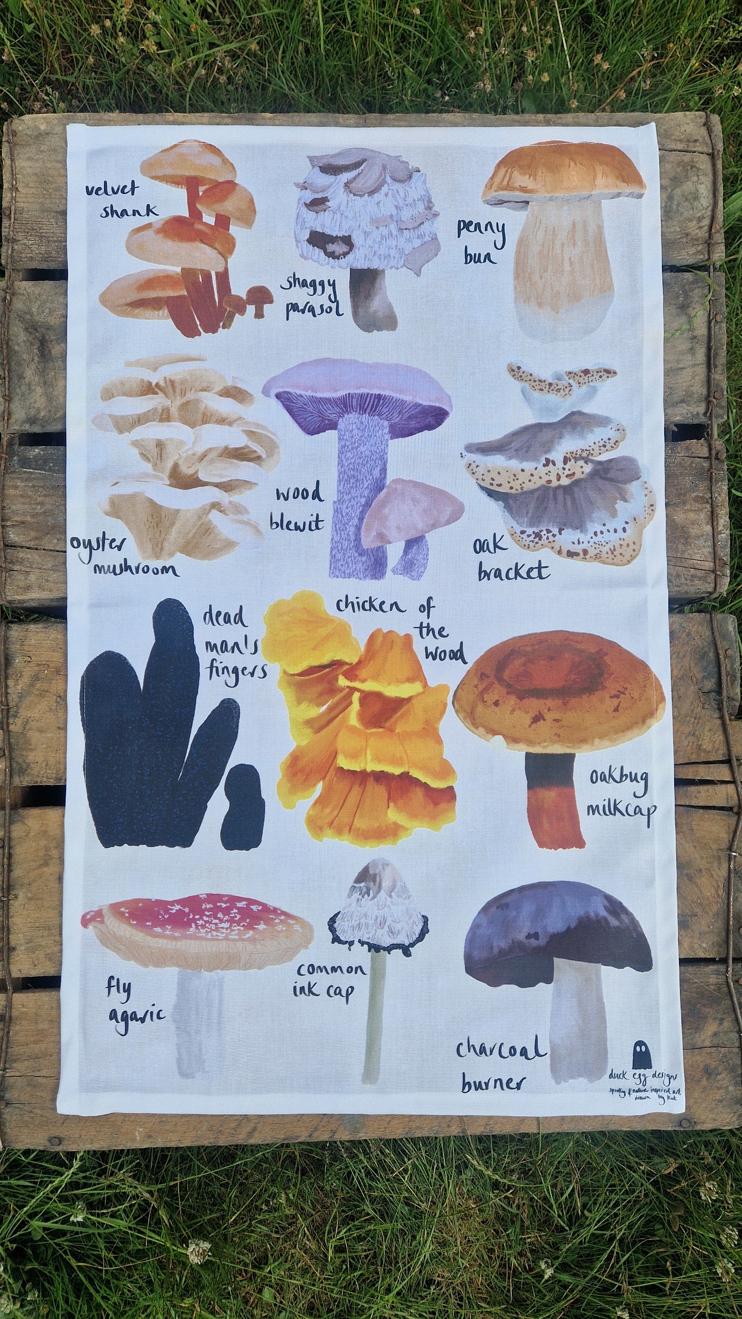 British Fungi Tea Towel