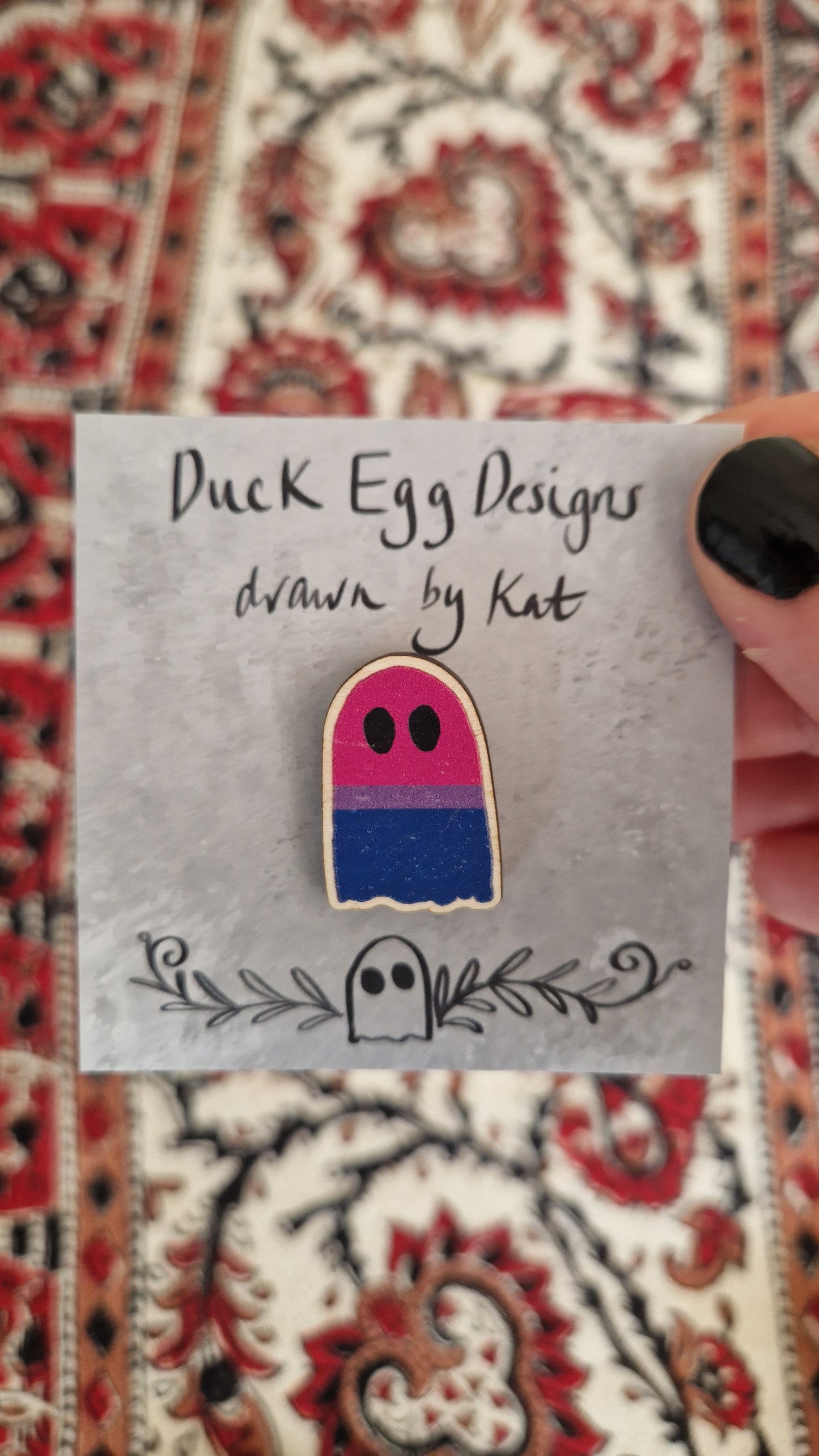 Bisexual Flag Ghost Pride Pin