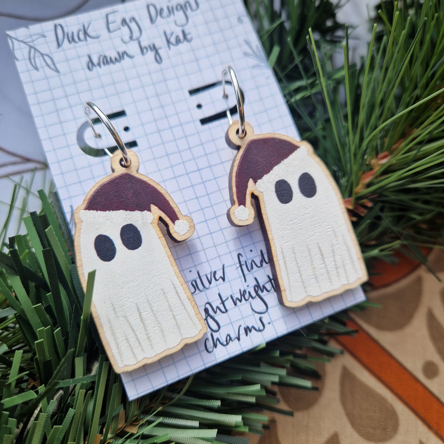 Ghost Christmas Earrings