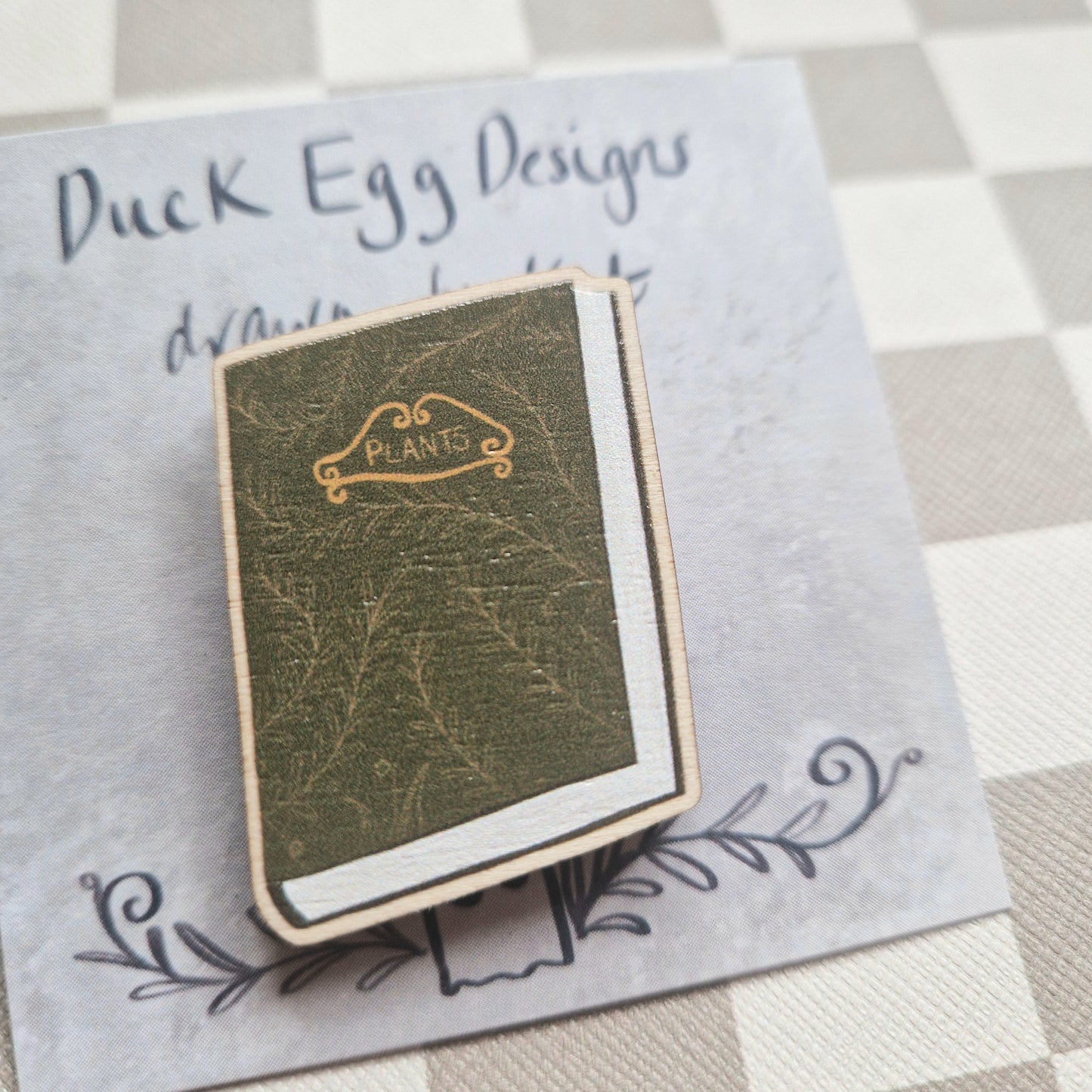 Plant Book Pin Badge