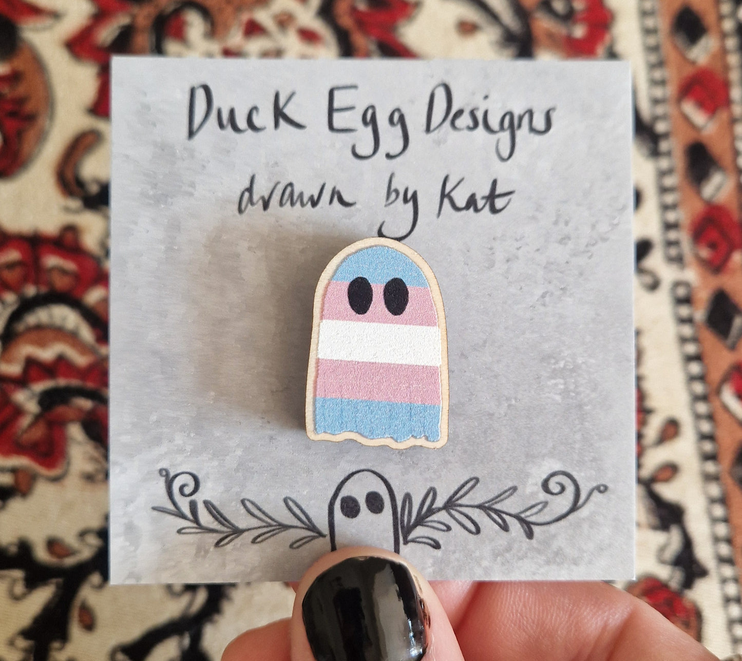 Transgender Flag Ghost Pin