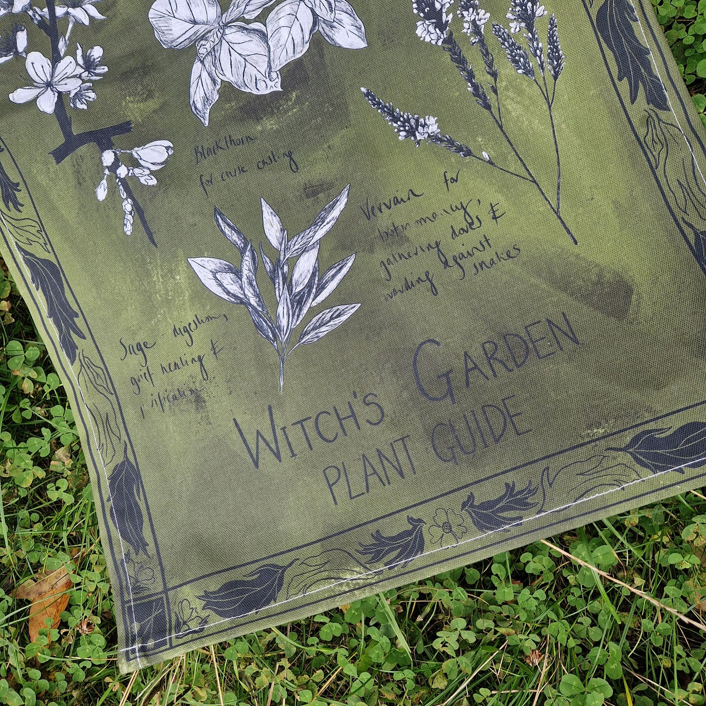 Witch's Garden Tea Towel