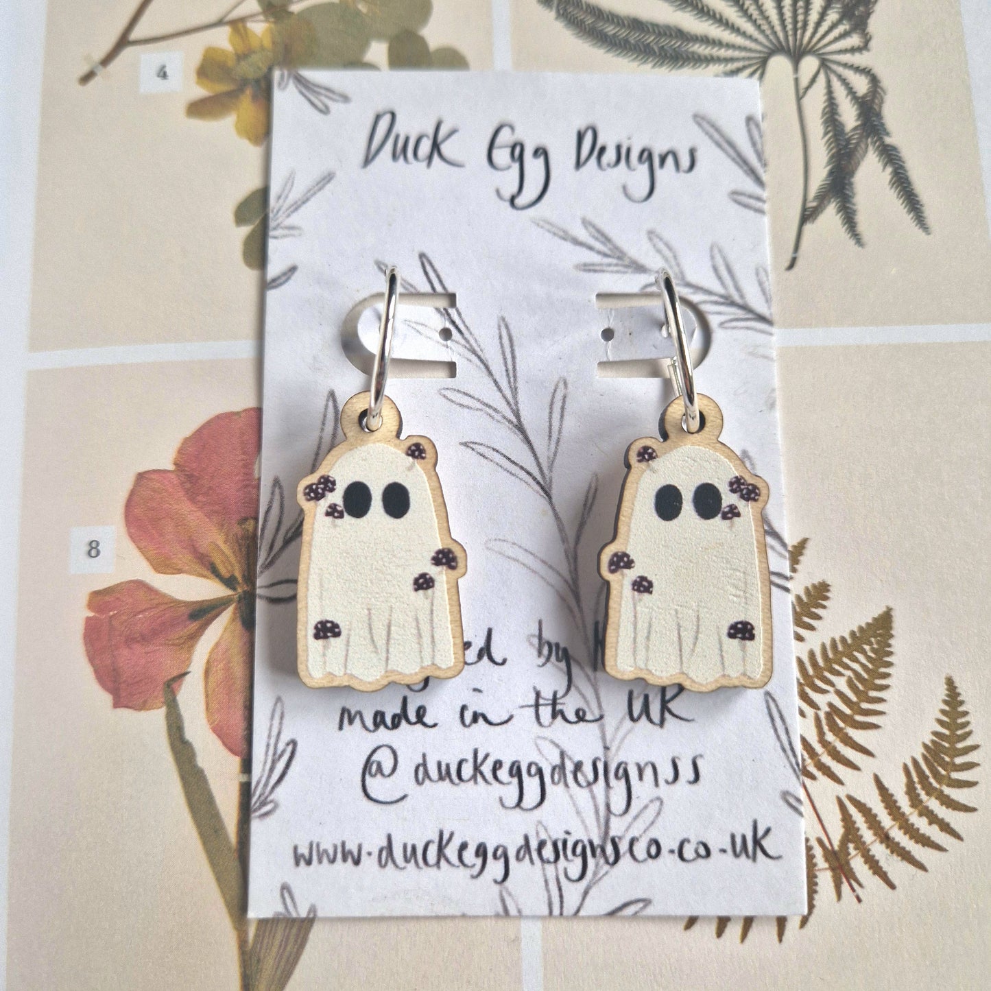 Fungi Ghost Earrings