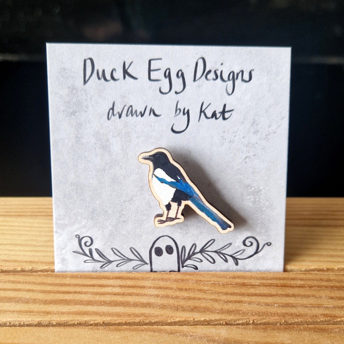 One For Sorrow Magpie Mini Pin