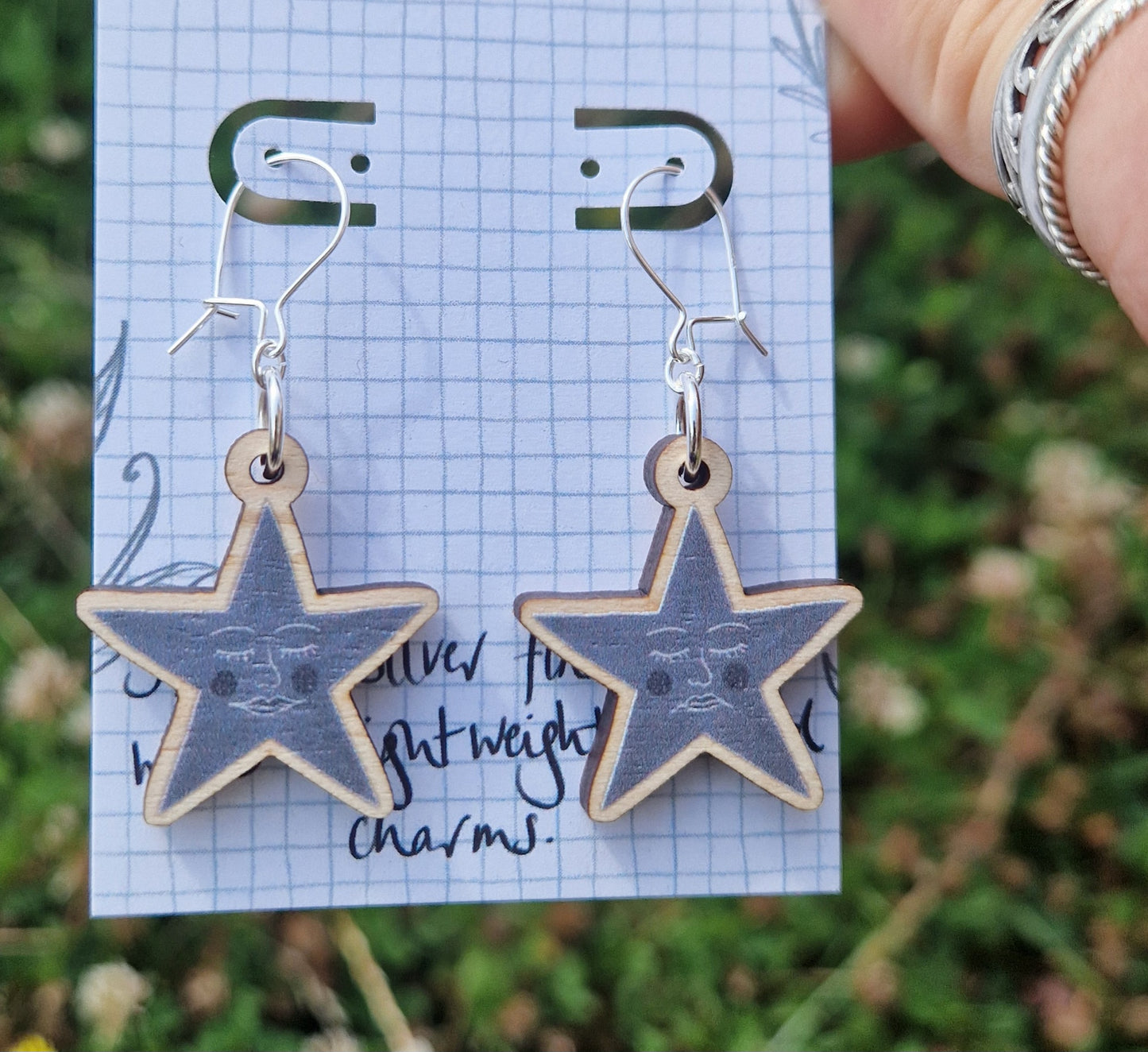 Happy/Sad Star Face Earrings