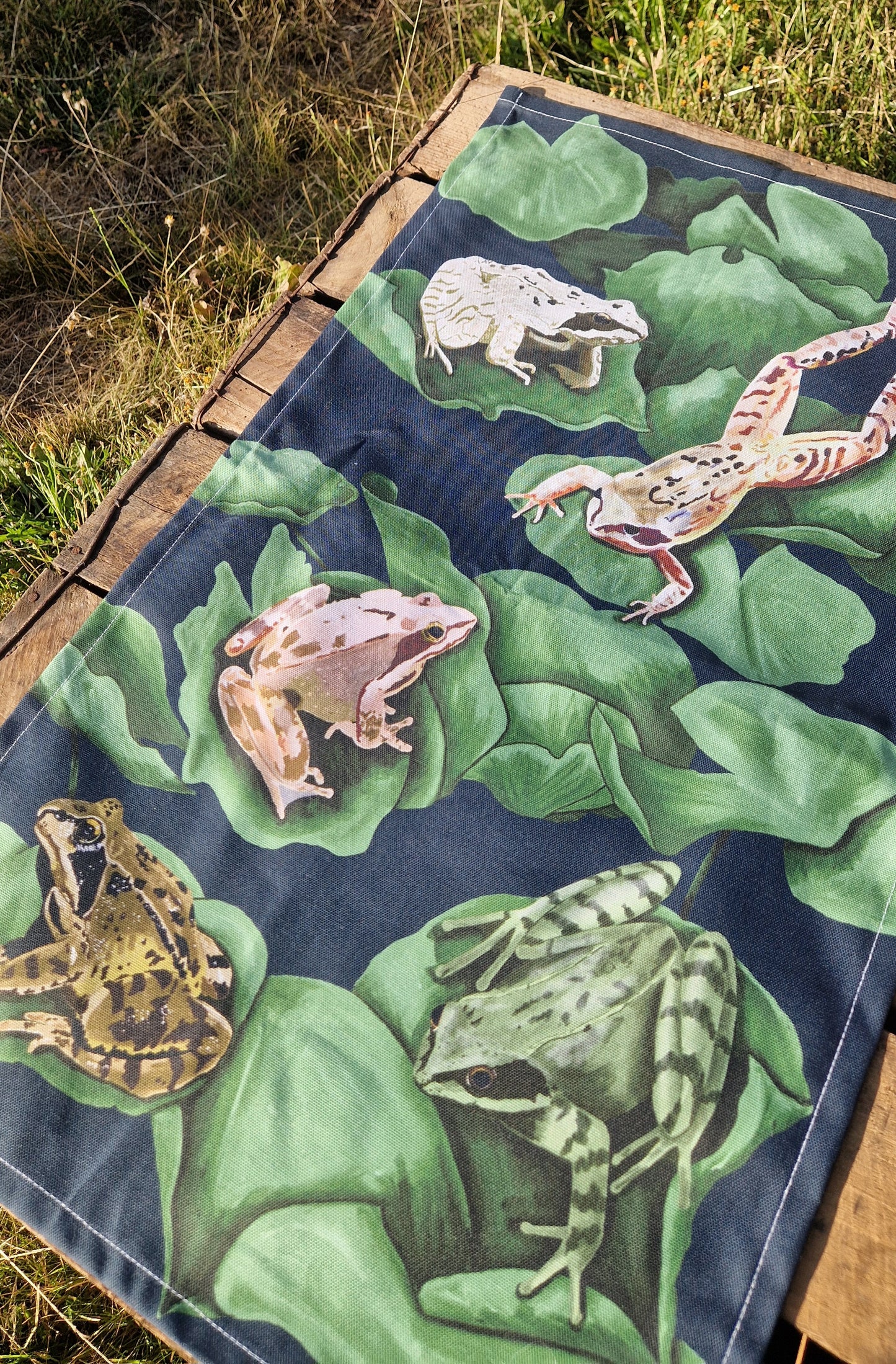 A Colony Of Frogs Tea Towel