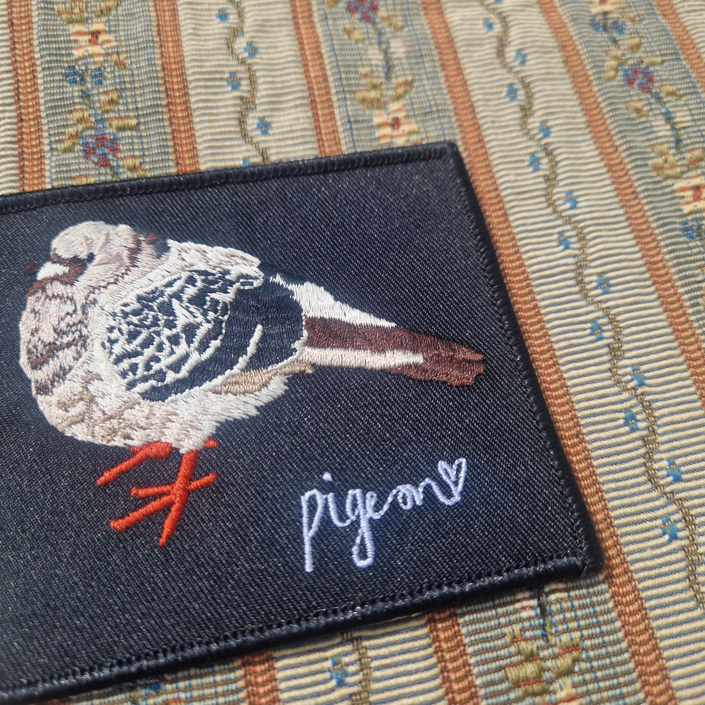 Embroidered Bert Pigeon Patch
