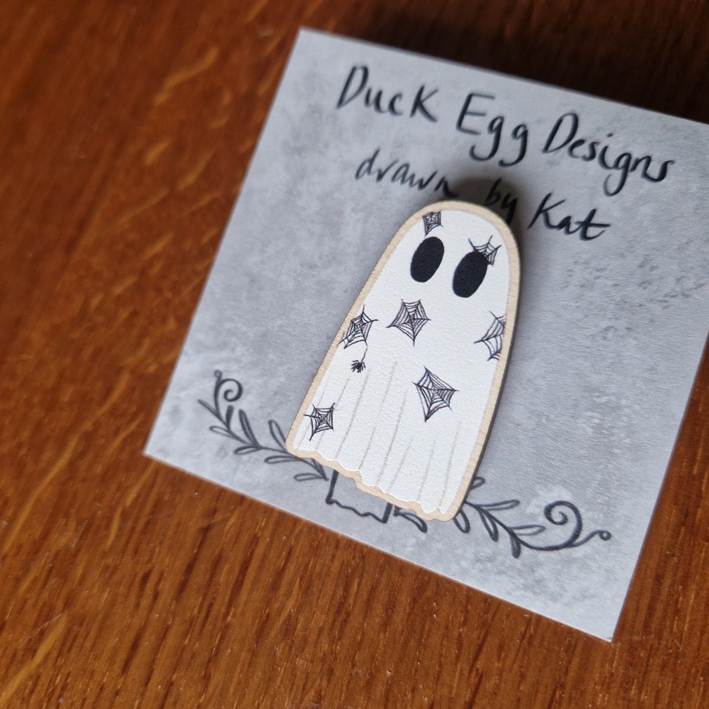 Spiderweb Ghost Pin Badge
