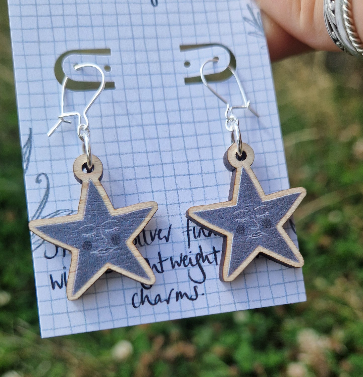 Happy/Sad Star Face Earrings