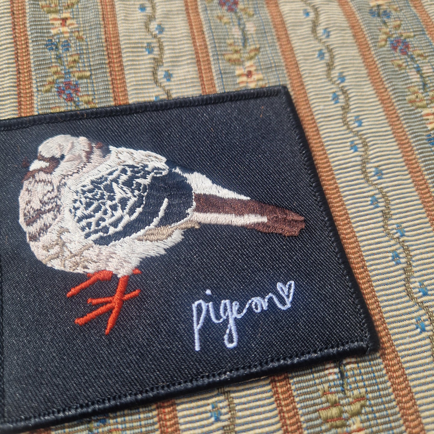 Embroidered Bert Pigeon Patch