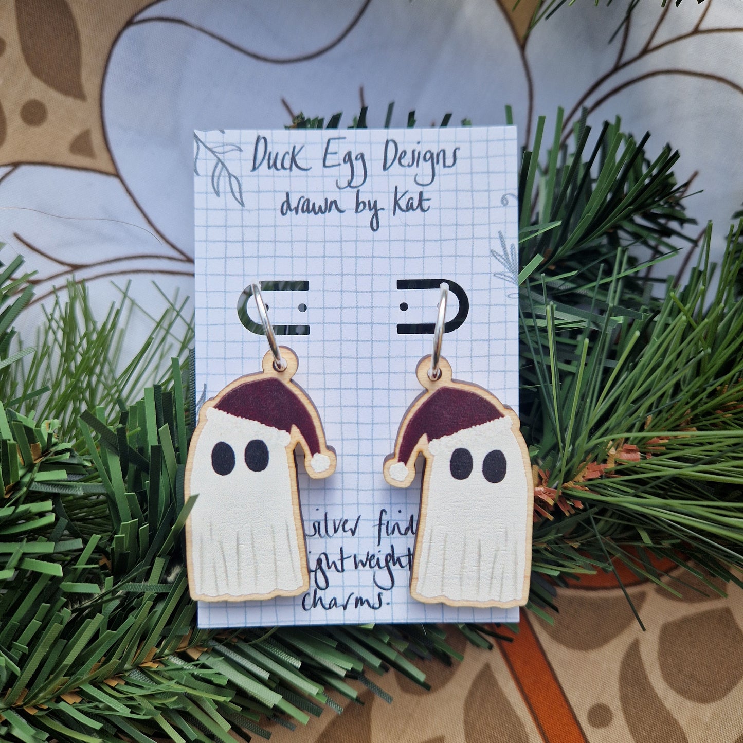 Ghost Christmas Earrings