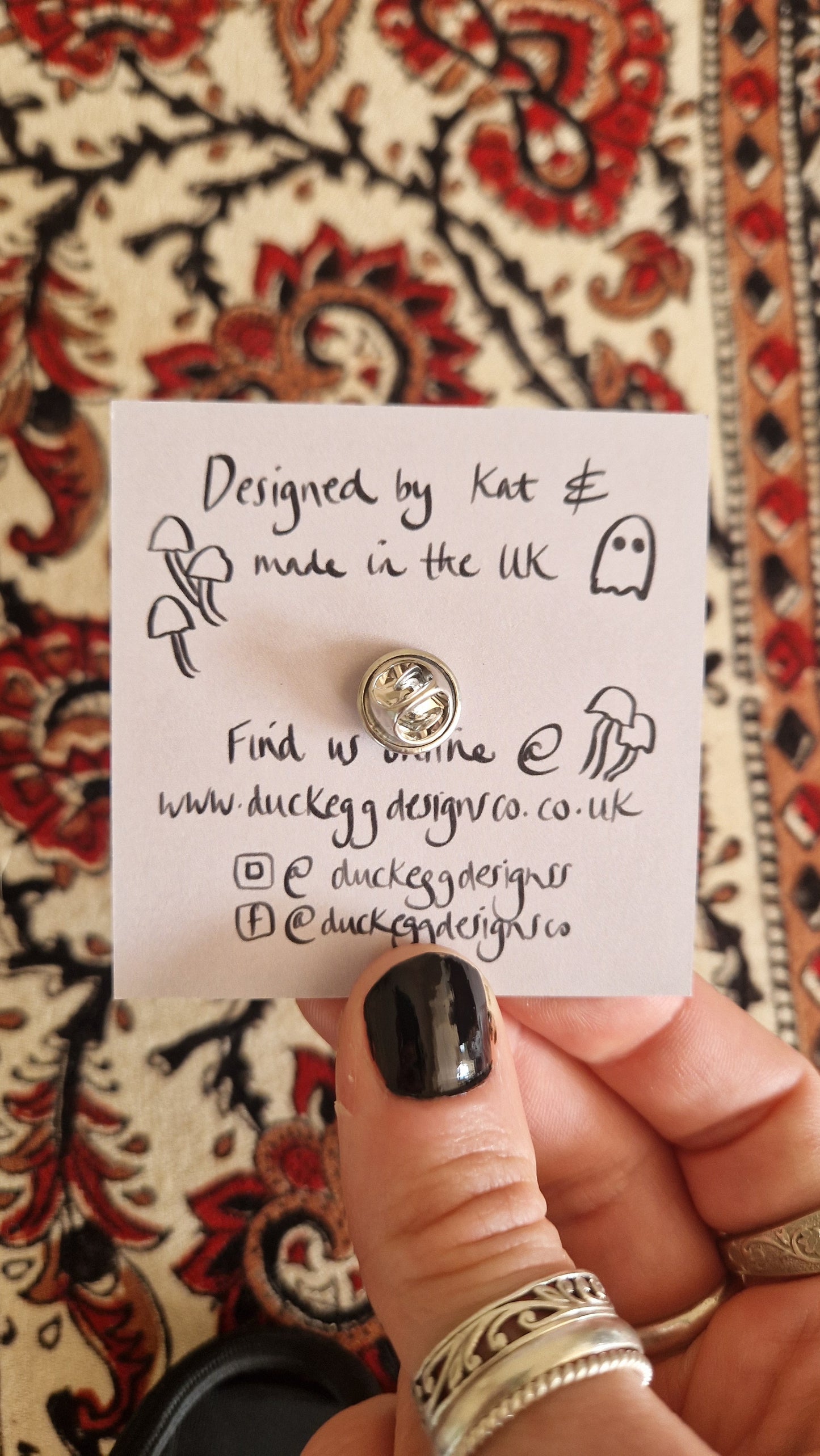 Non- Binary Flag Ghost Pin