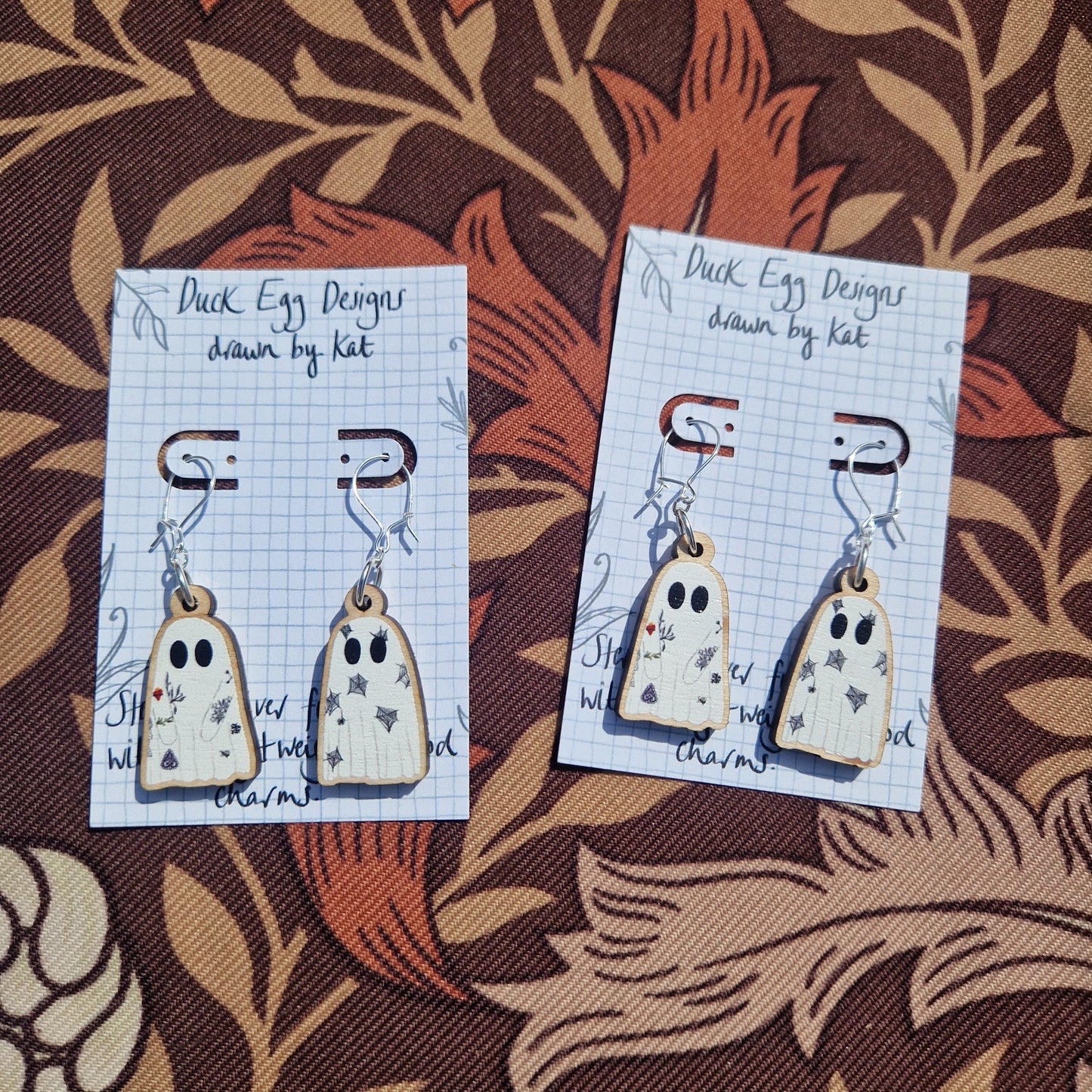 Tattooed Ghost Earrings