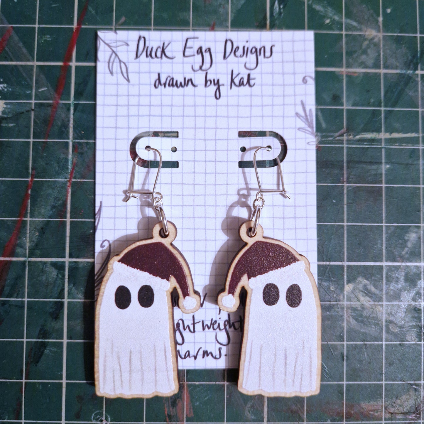 Ghost Christmas Earrings