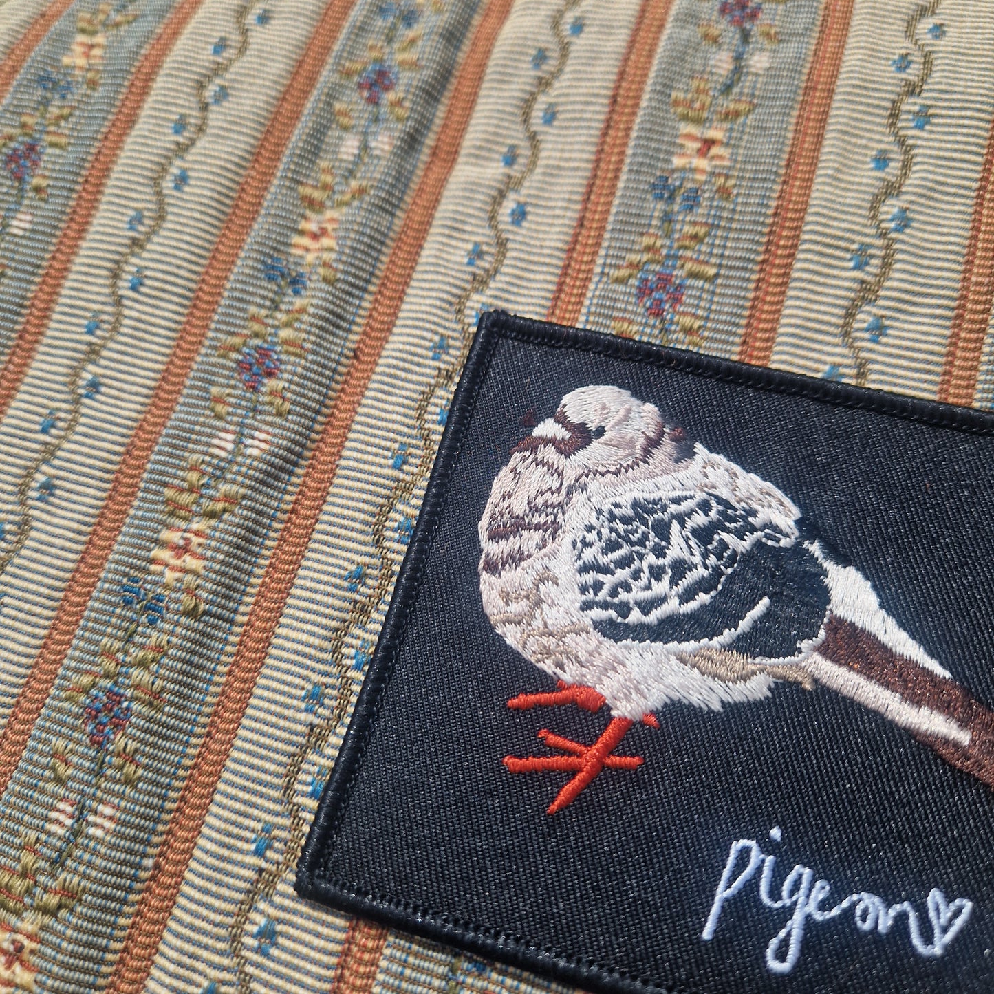 Embroidered Bert Pigeon Patch