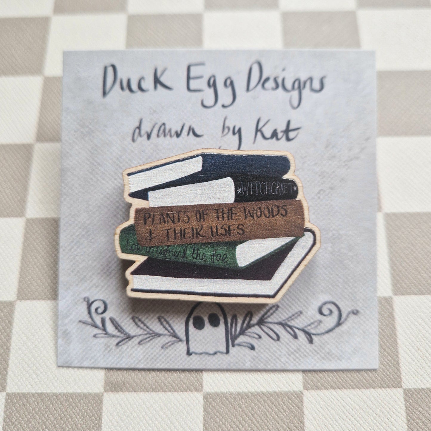 Stack Of Books Pin Badge