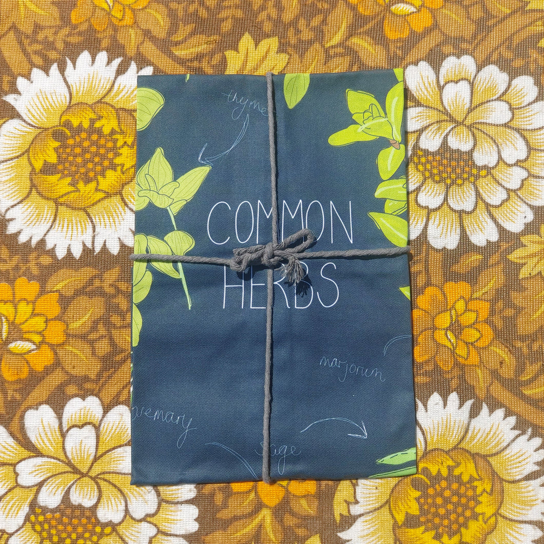 Common Herbs Tea Towel