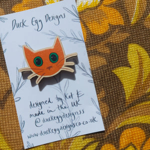Ginger Cat Pin Badge