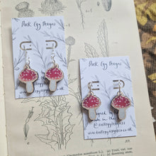Load image into Gallery viewer, Fly Agaric Toadstool Earrings
