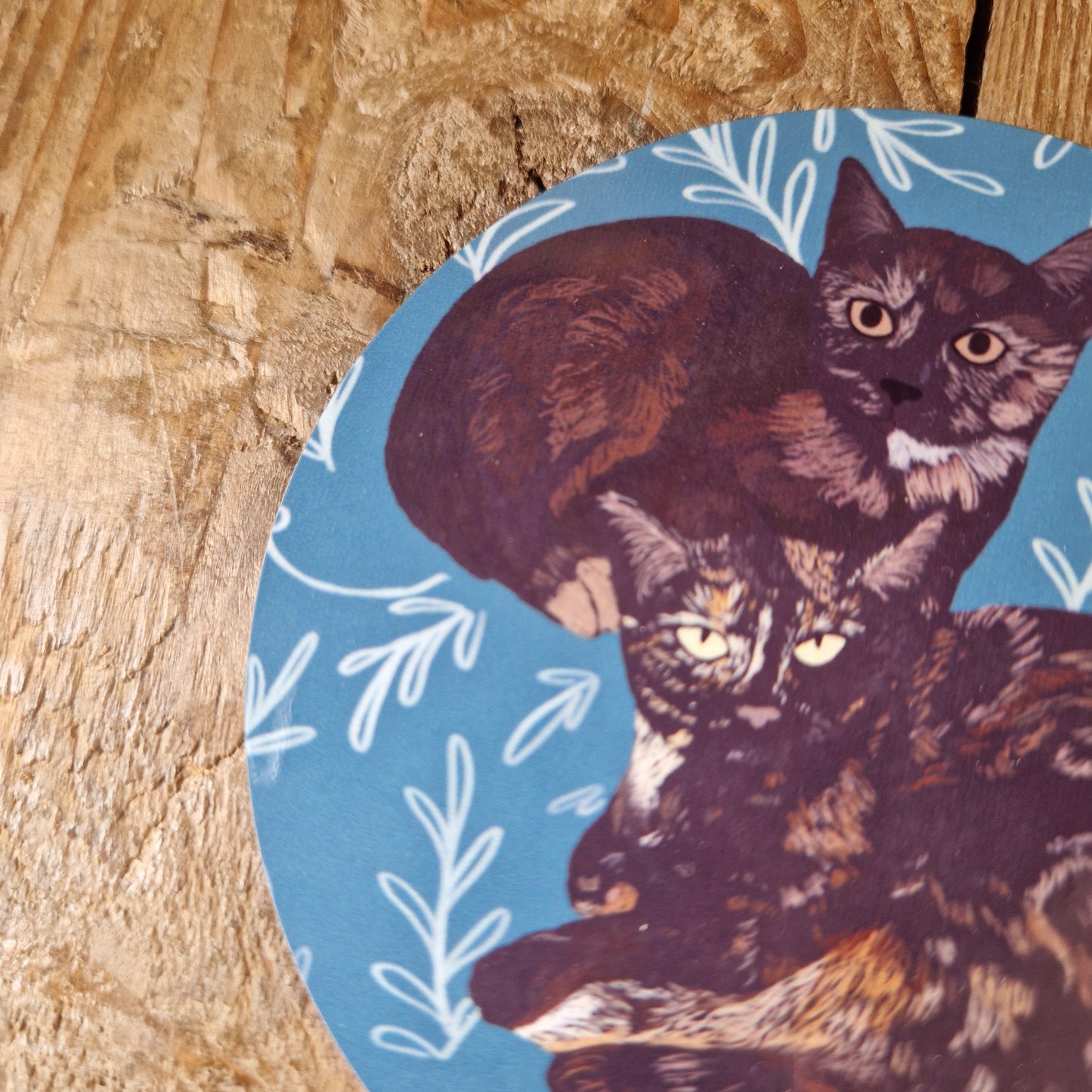 Kumiko and Shelly Cat Coaster
