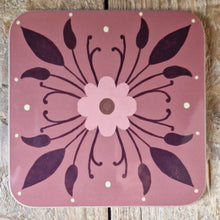 Load image into Gallery viewer, Symmetrical Floral Coaster Pink
