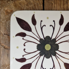 Load image into Gallery viewer, Symmetrical Floral Coaster White
