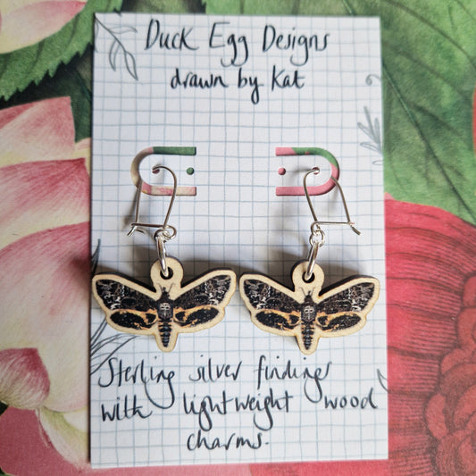 Death Head Moth Earrings