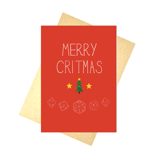 Merry Critmas DND Inspired Christmas Card