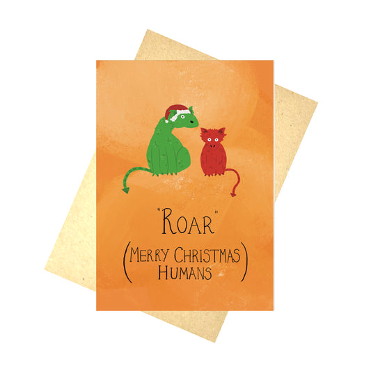 ROAR Dragon Christmas Card