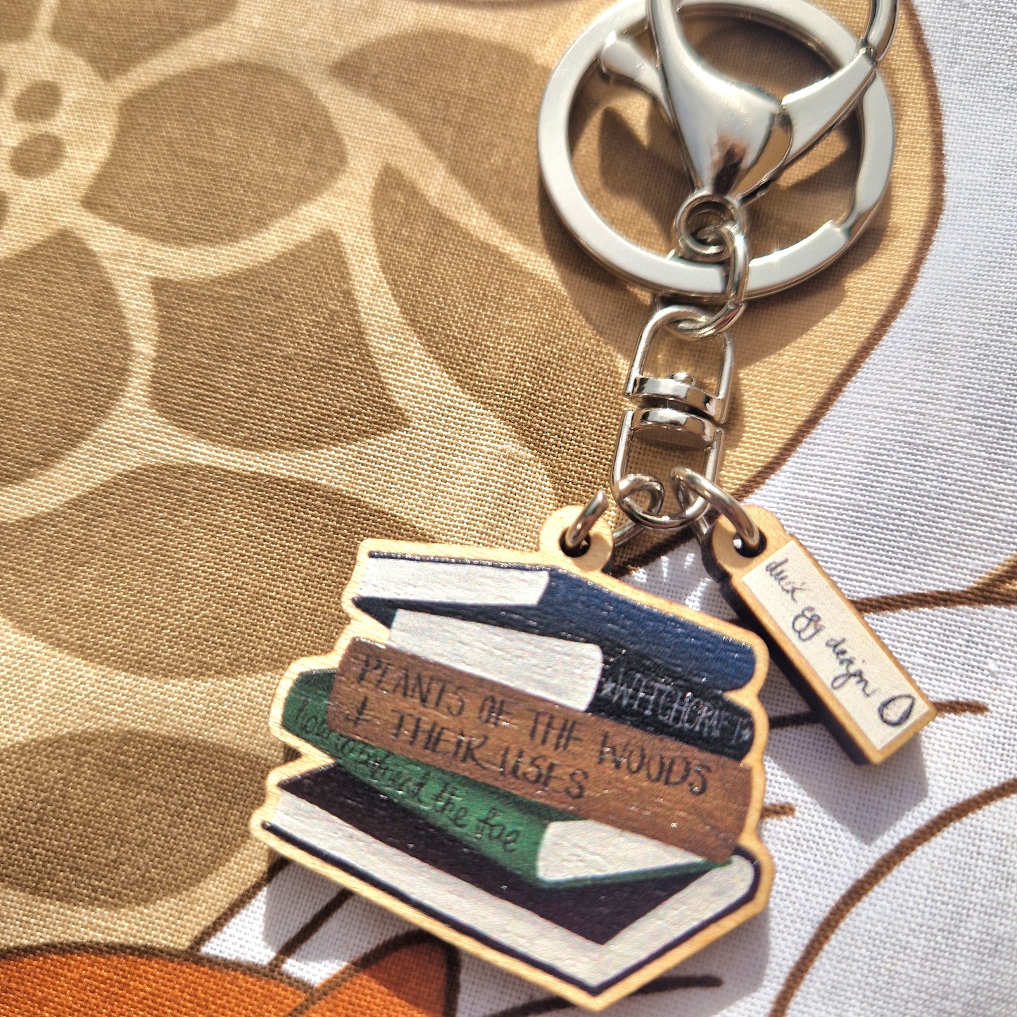 Stack Of Books Keyring