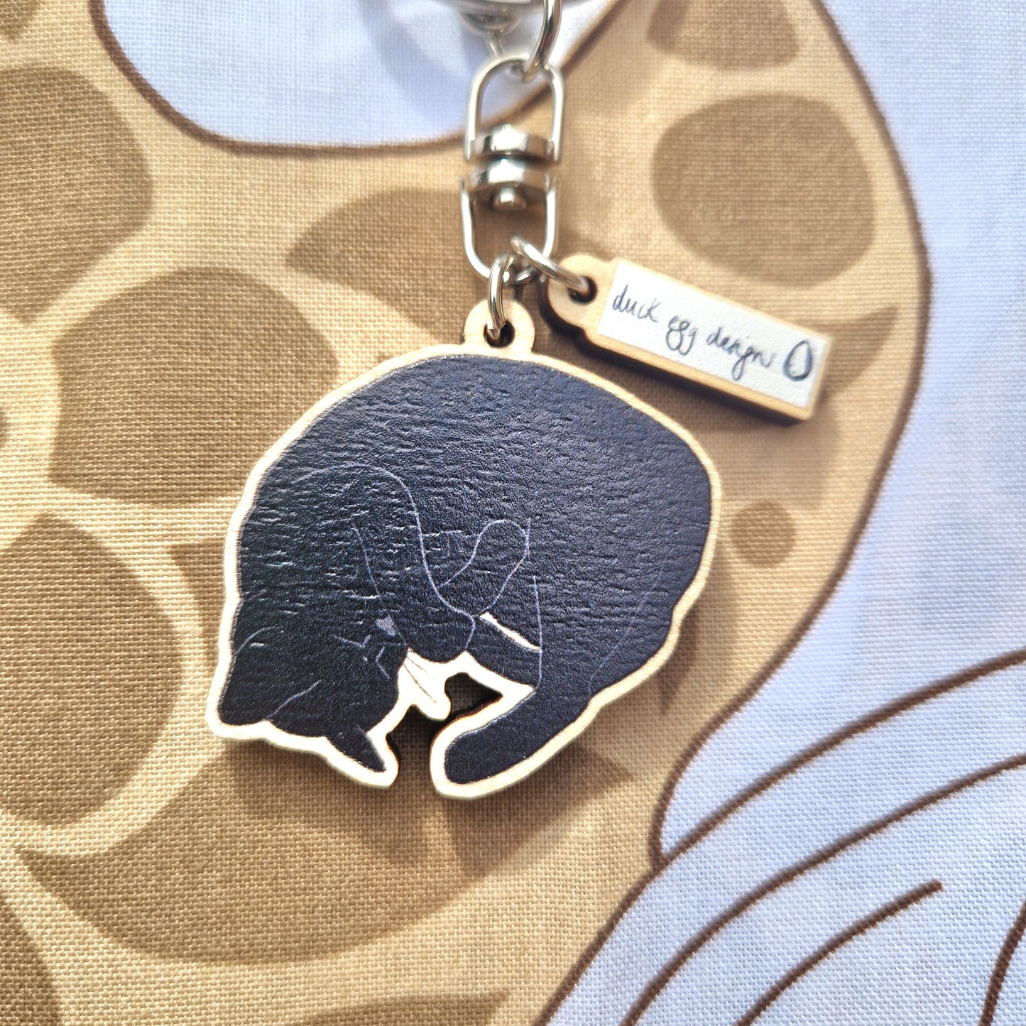 Cocoa Black Cat Keyring