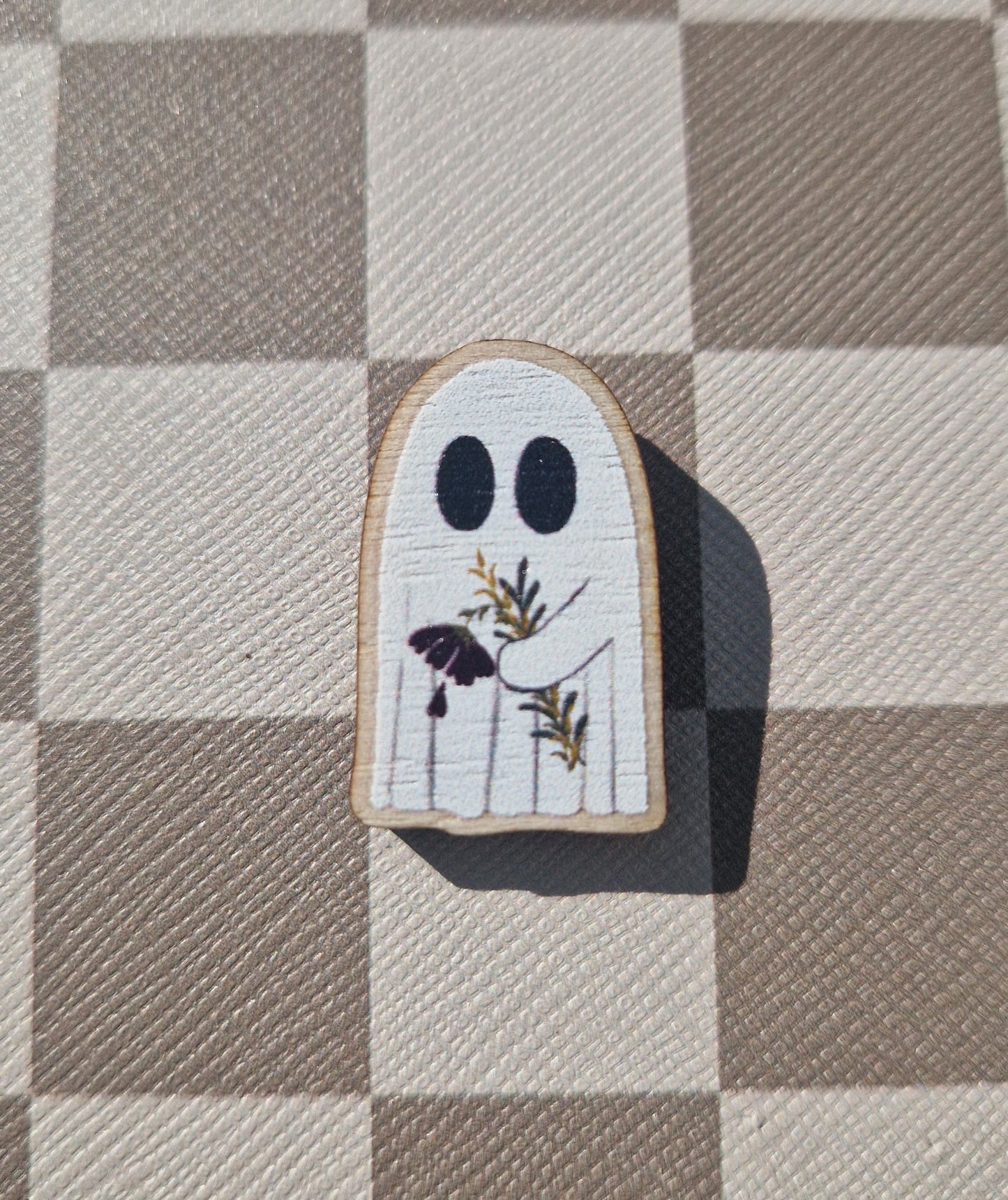 Flower Ghost Mini Magnet