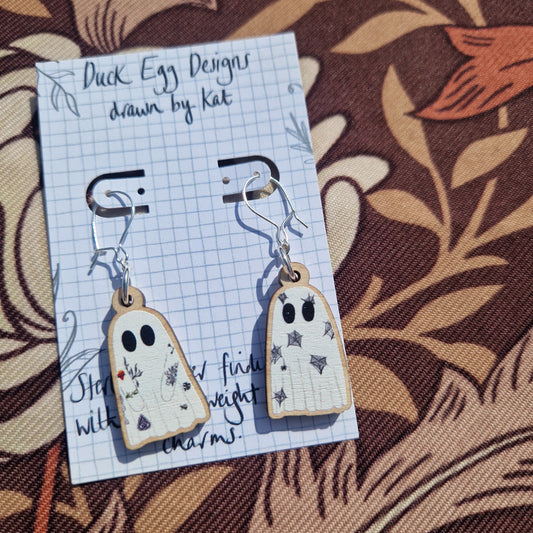 Tattooed Ghost Earrings